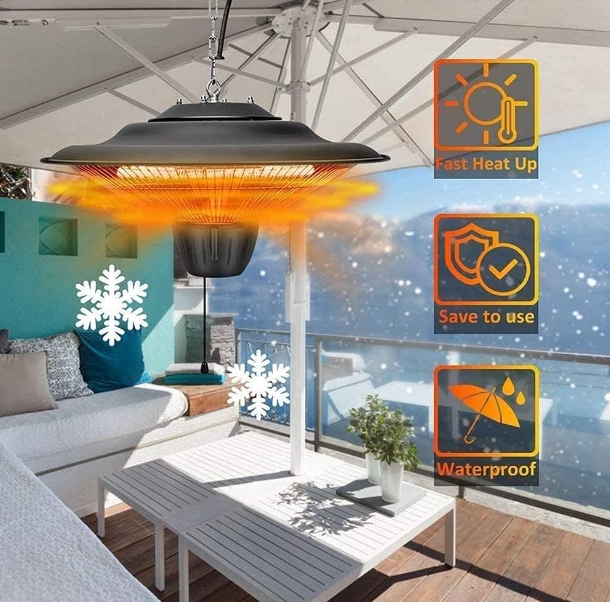 Waterproof table heater IP55